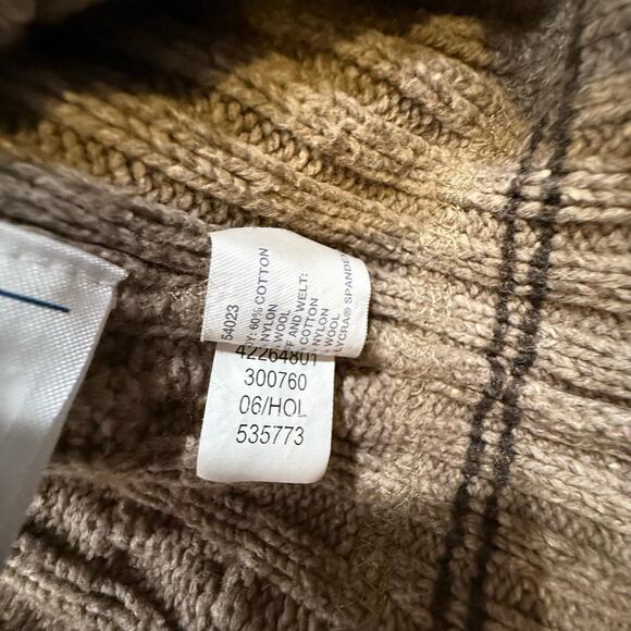 Vintage GAP Cable Knit Sweater Wool Blend Brown XXL Hong Kong Fishermancore Y2K - Picture 6 of 11